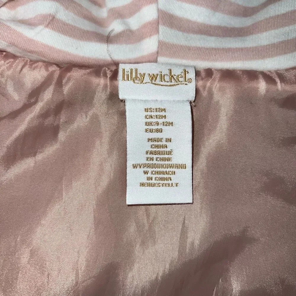 Lilly Wicket, Zip Up Puffer Vest, Faux Fur Lined Hood, Girls Toddler Baby 12M